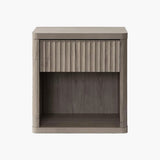 Cas Night Stand with Storage, 24.1 Inch Tall - 1 Piece - Grey Alder