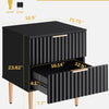 Opus Black Nightstands - Sicotas