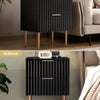 Opus Black Nightstands - Sicotas