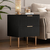 Opus Black Nightstands - Sicotas
