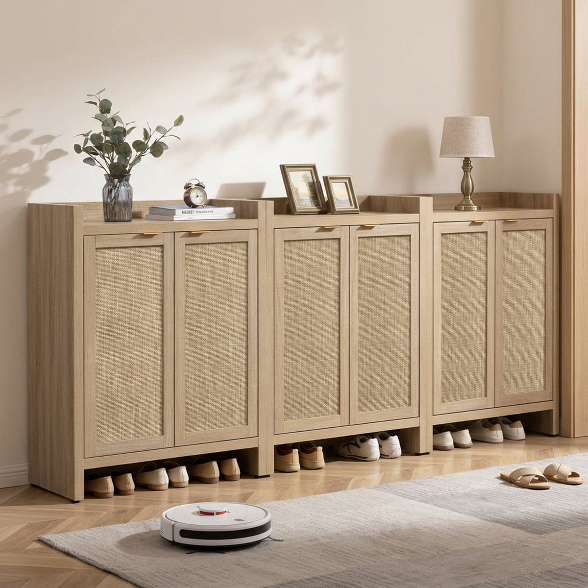 Savanna Shoe Cabinet, 2 Doors, Set of 3