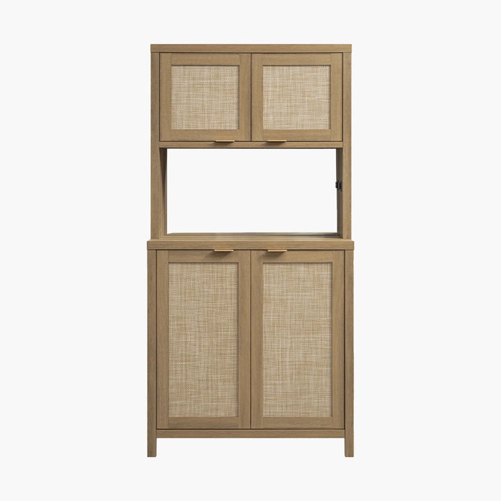 Savanna Pantry Cabinet,Rattan Door