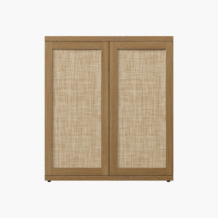 Zura 2-Door Buffet Cabinet, Large Storage - Amber Oak - 1 Piece