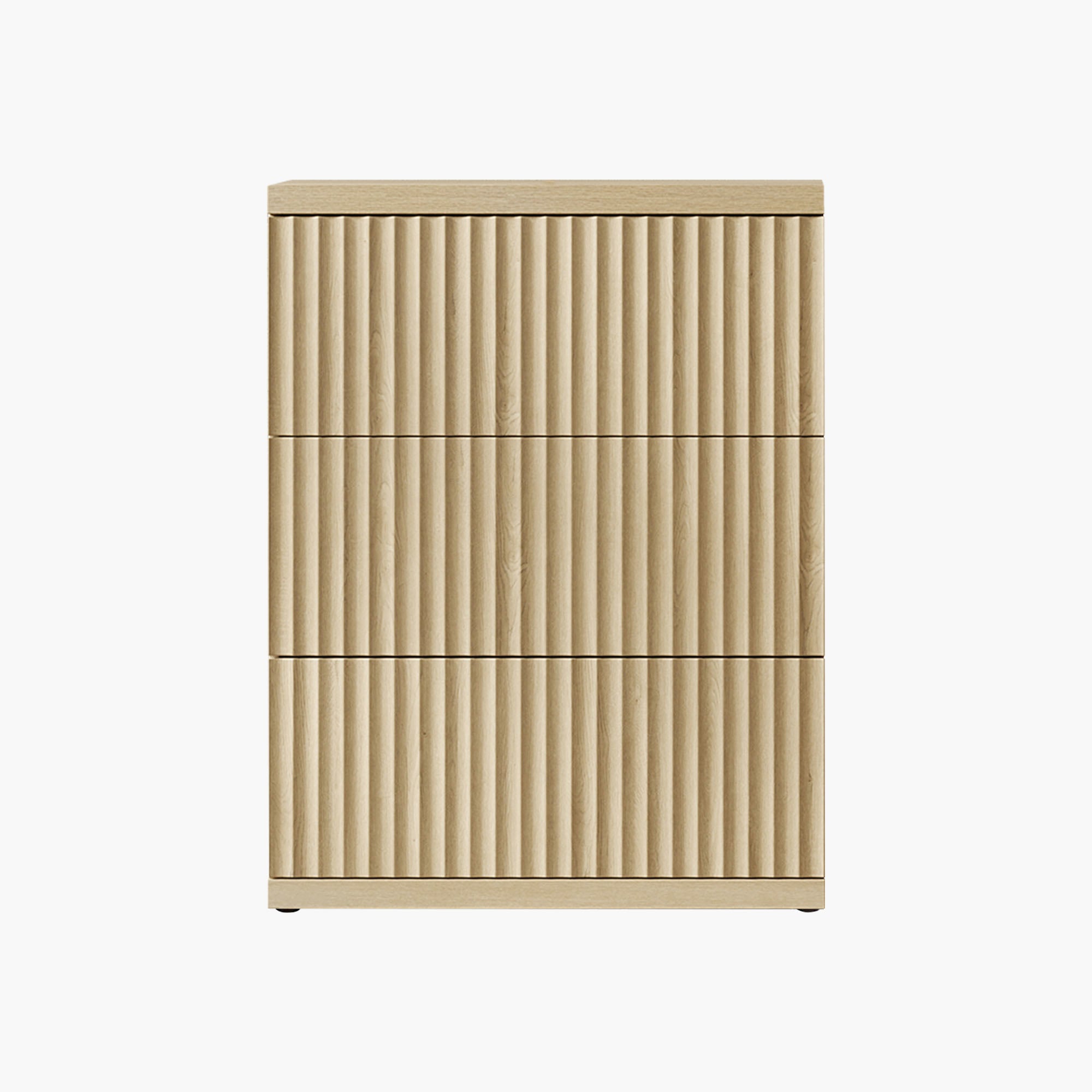 Stria 3-Drawer Sideboard, Fluted Style
