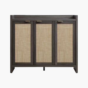 Savanna Black Shoe Cabinet, 30 Pairs Shoes