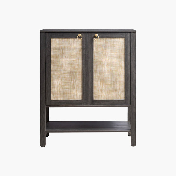 Terra Black Shoe Cabinet, 2 Doors