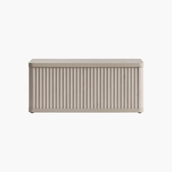Cas Bench Seat with Storage - 1 Piece - White Alder