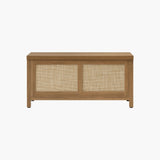 Savanna Flip-Open Rattan Shoe Bench