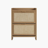 Savanna Rattan Double Flip Shoe Cabinet