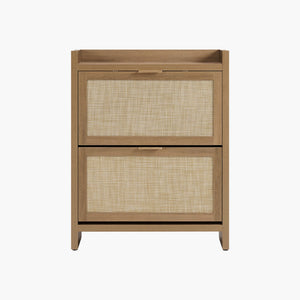 Savanna Rattan Double Flip Shoe Cabinet