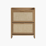 Savanna Rattan Double Flip Shoe Cabinet