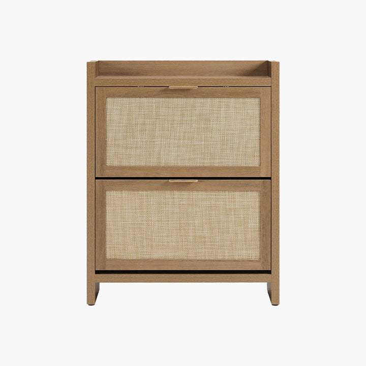 Savanna Rattan Double Flip Shoe Cabinet