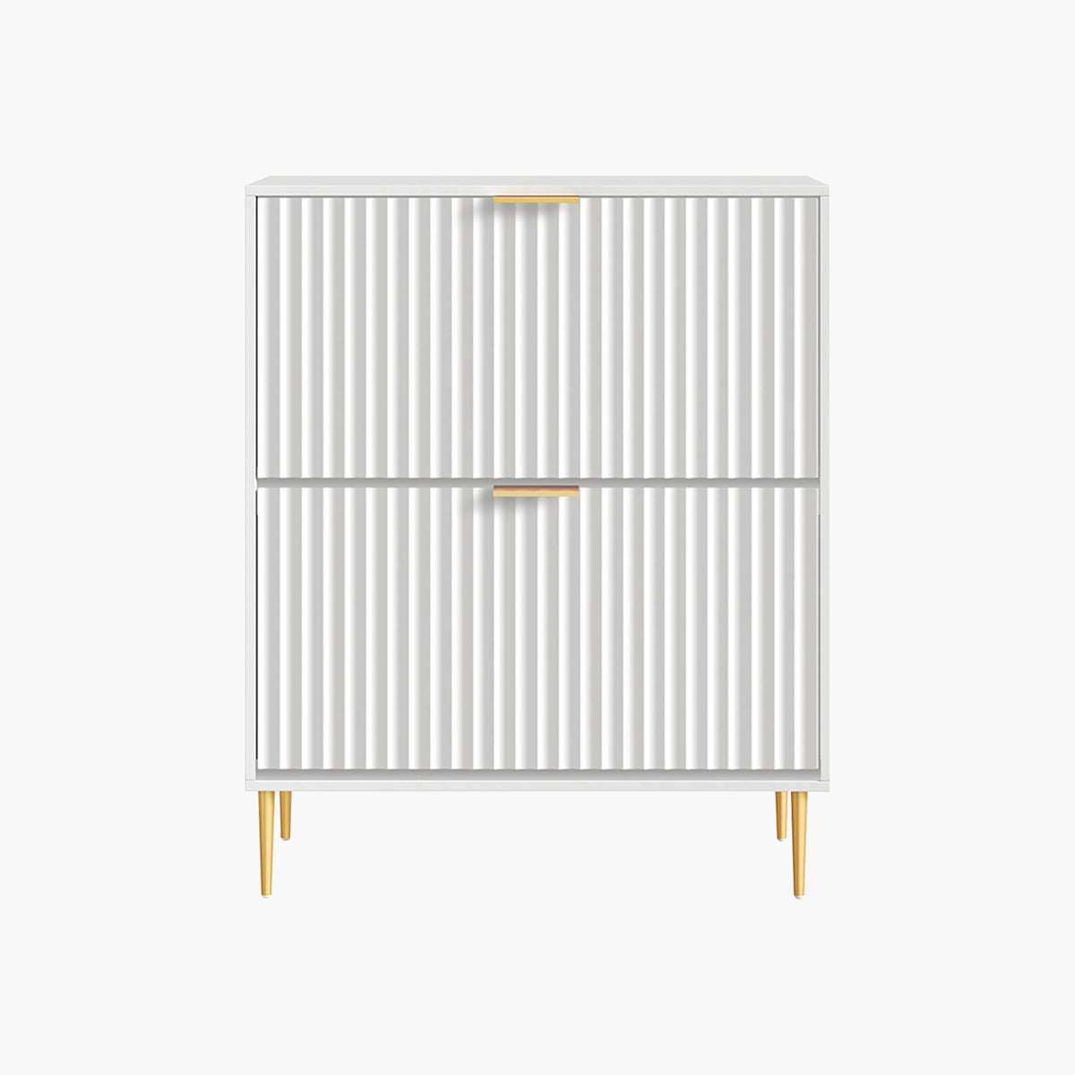 Opus Shoe Cabinet with Double Flip Drawer