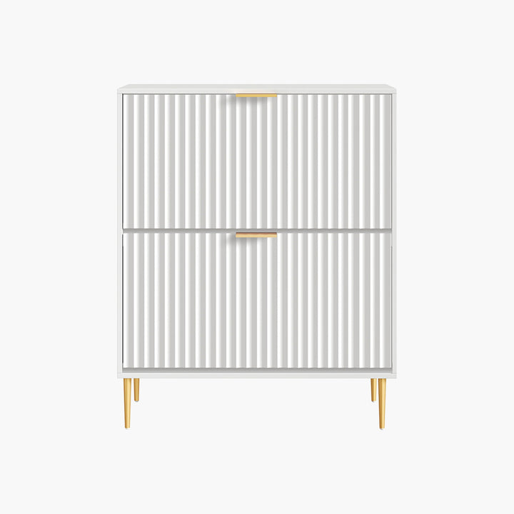 Opus Shoe Cabinet with Double Flip Drawer