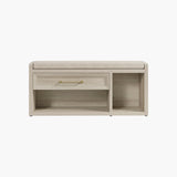 Helio Shoe Bench with Cushion, Entryway Storage