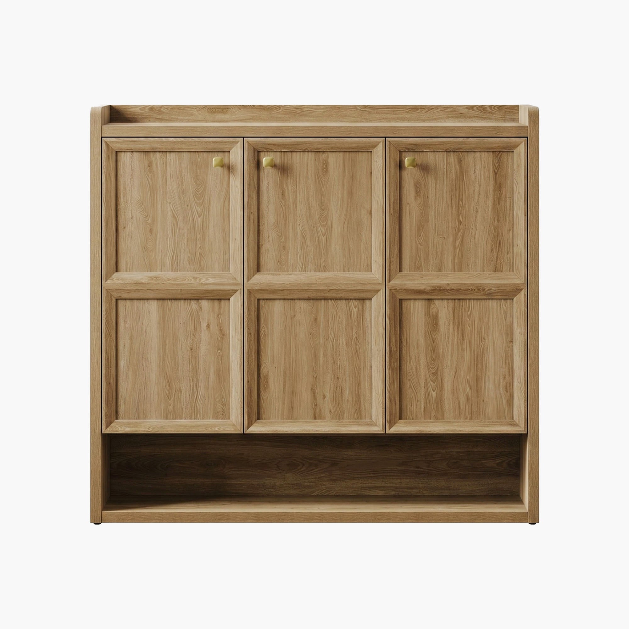 Helio 3 Doors Shoe Cabinet, Holds 26 Pairs