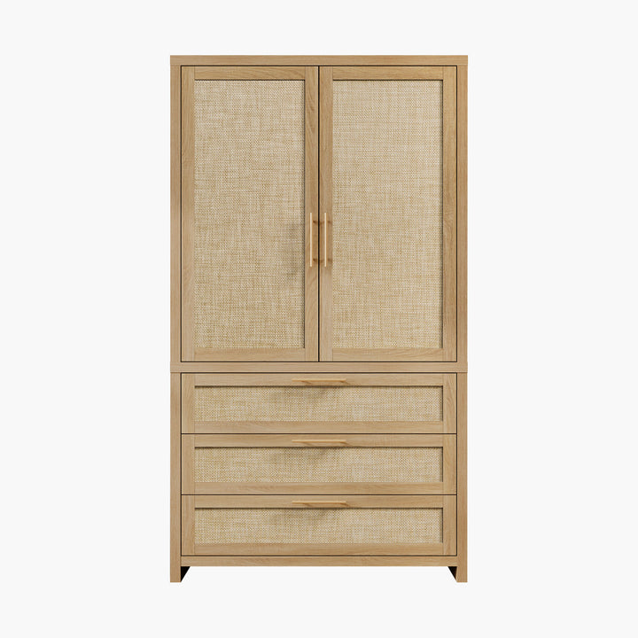 Savanna Rattan Wardrobe, Flexible Storage