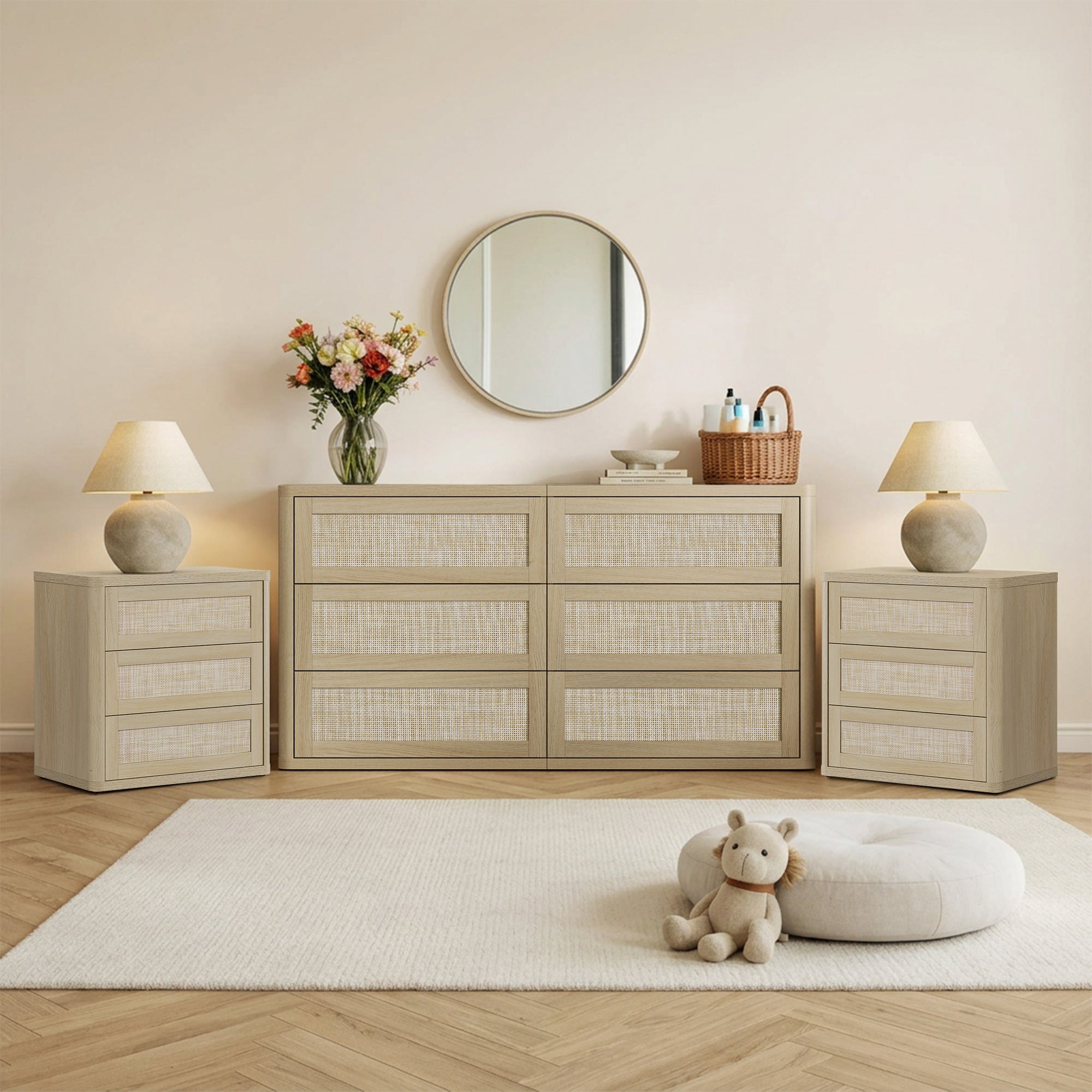 Zura Modular Dresser and Nightstands Set