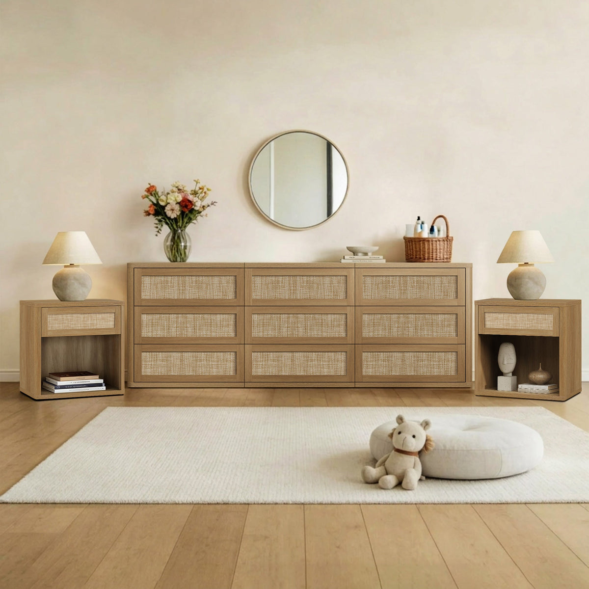 Zura Sectional Bedroom Sets, Large Storage for Bedroom