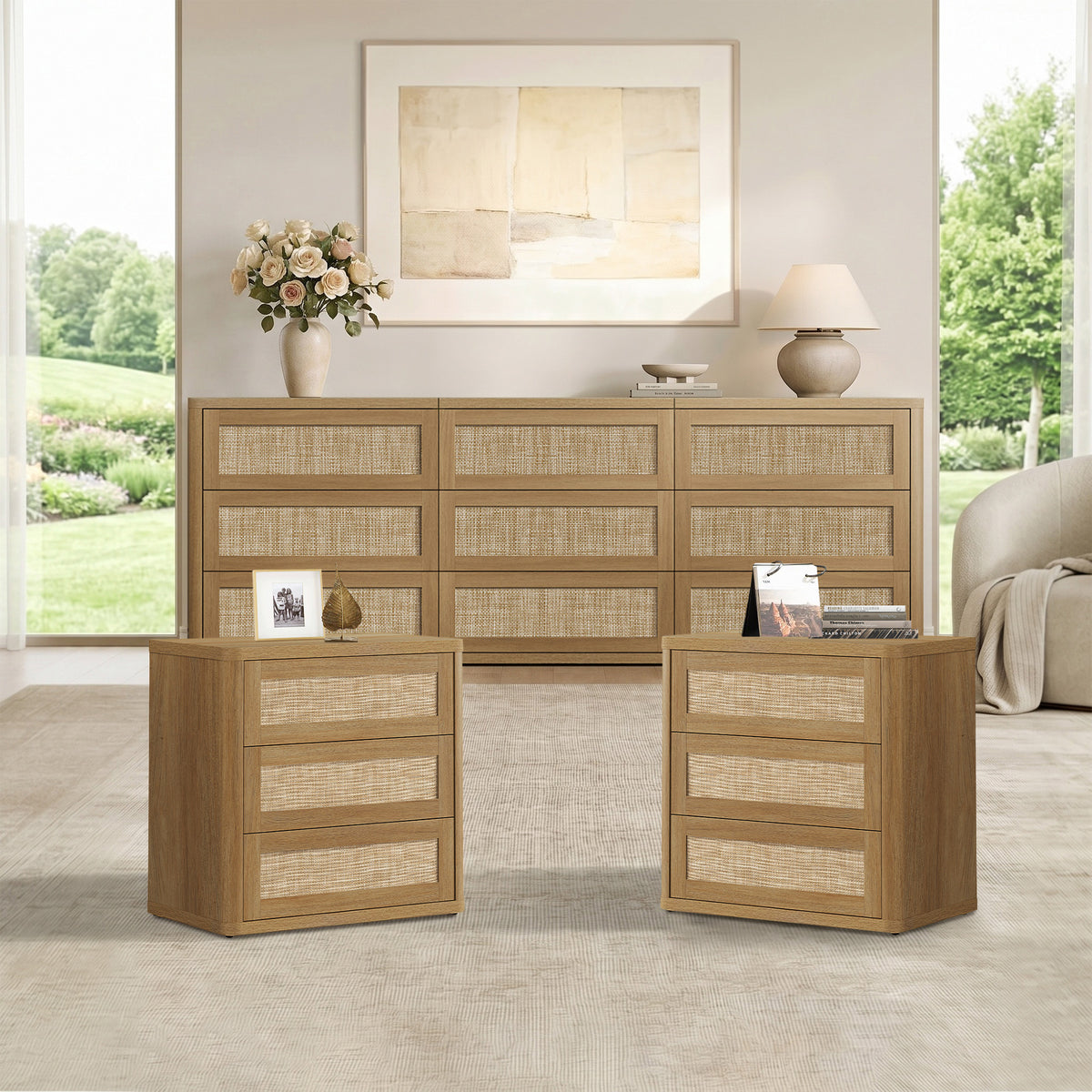 Zura Sectional 9 Drawers Dresser Sets