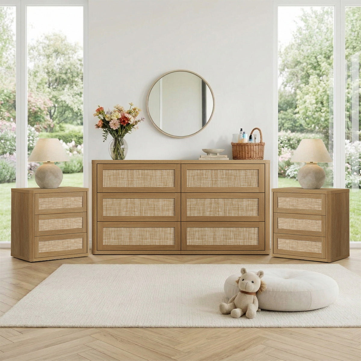 Zura Modular Dresser and Nightstands Set
