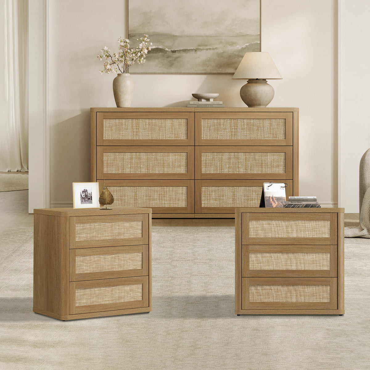 Zura Modular 6-Drawer Dresser and Nightstands Set