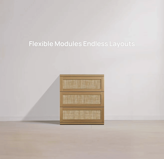 Zura Modular 9 Drawers Dresser, 31-Inch Tall