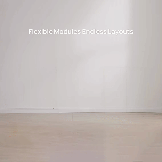 Zura Flexible Modules Endless Sideboards with Curved Edge