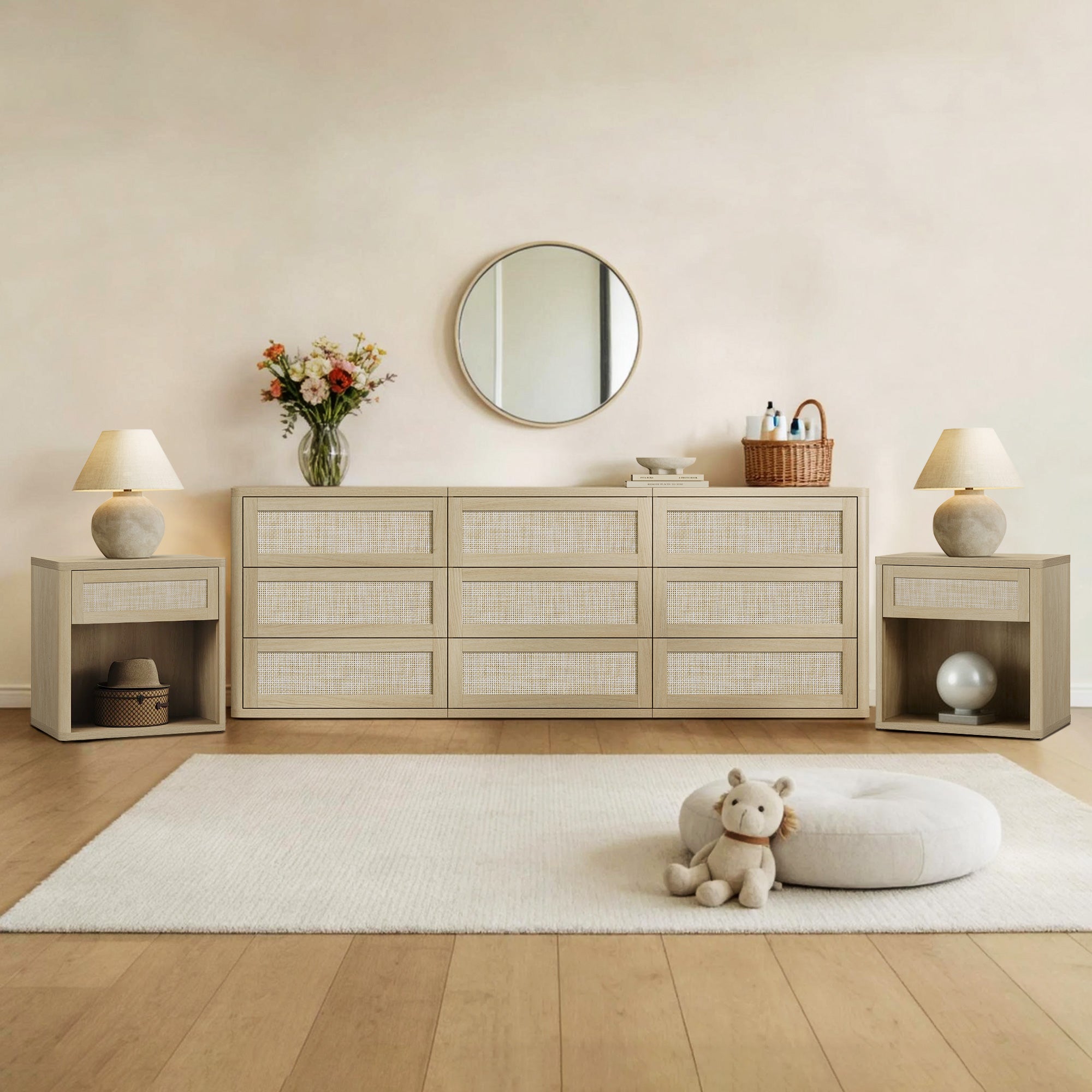 Zura Sectional Bedroom Sets, Large Storage for Bedroom