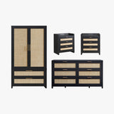 Savanna Dresser, Wardrobe and 3-Drawer Nightstand Set