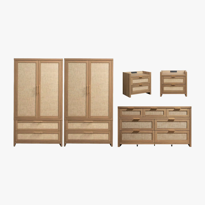 Savanna Wardrobes Closet,Dresser and Nightstand Set
