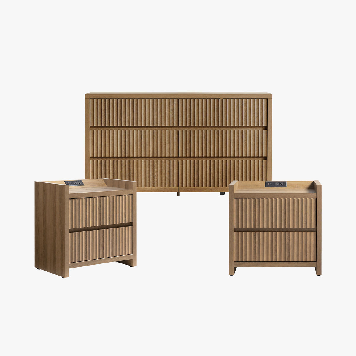 Prelude 6-Drawer Dresser and Nightstands Set
