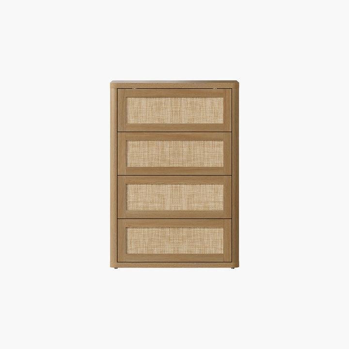 Zura Rattan 4-Drawer Dresser, Bedroom Storage
