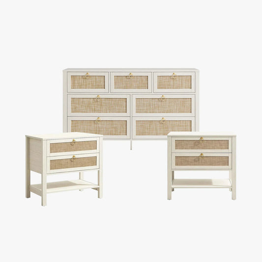 Terra 7 Drawers Dresser and Nightstands Set