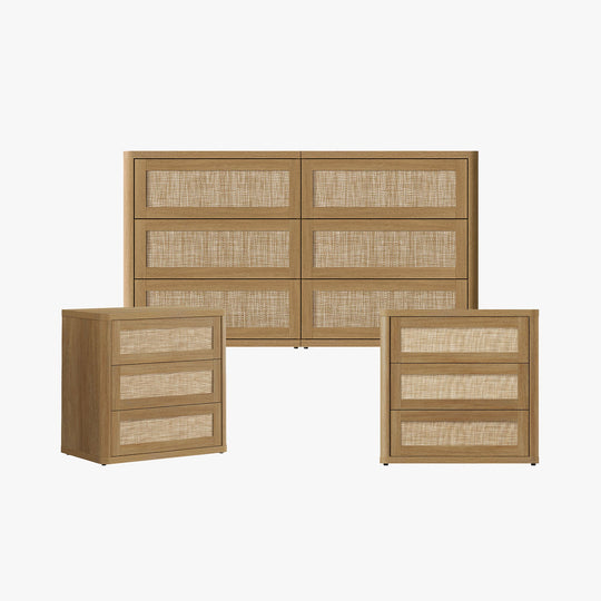 Zura Modular 6-Drawer Dresser and Nightstands Set