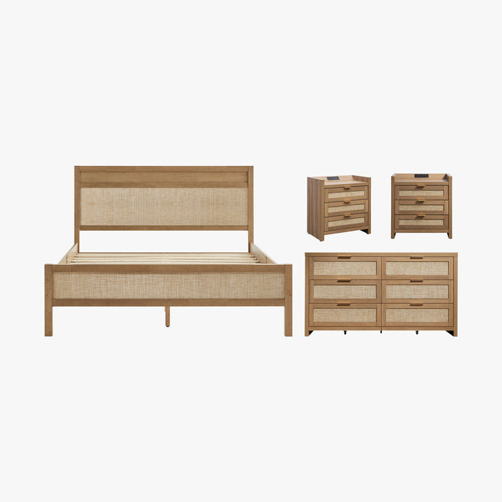 Savanna 4-Piece Bedroom Set with Headboard