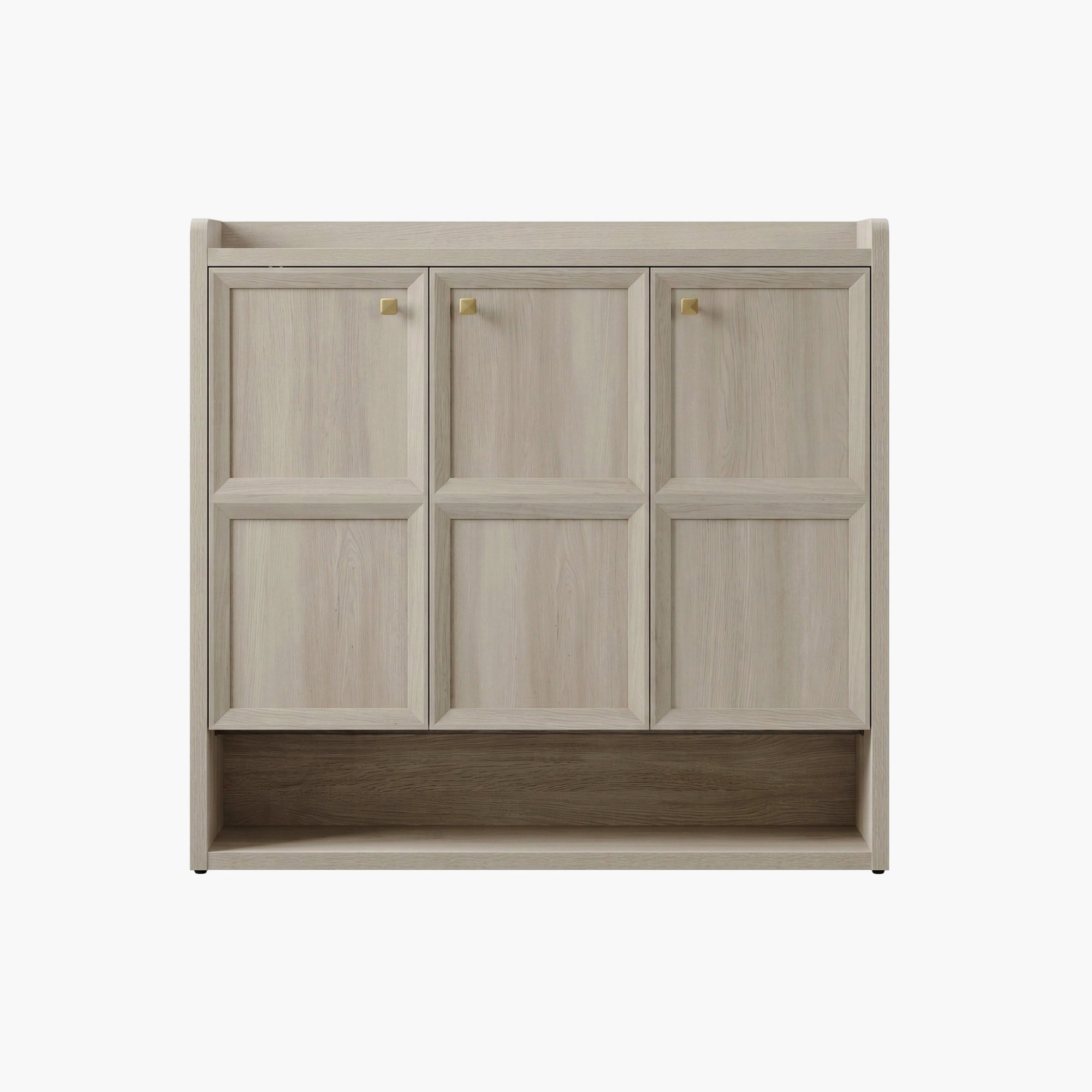 Helio 3 Doors Shoe Cabinet, Holds 26 Pairs