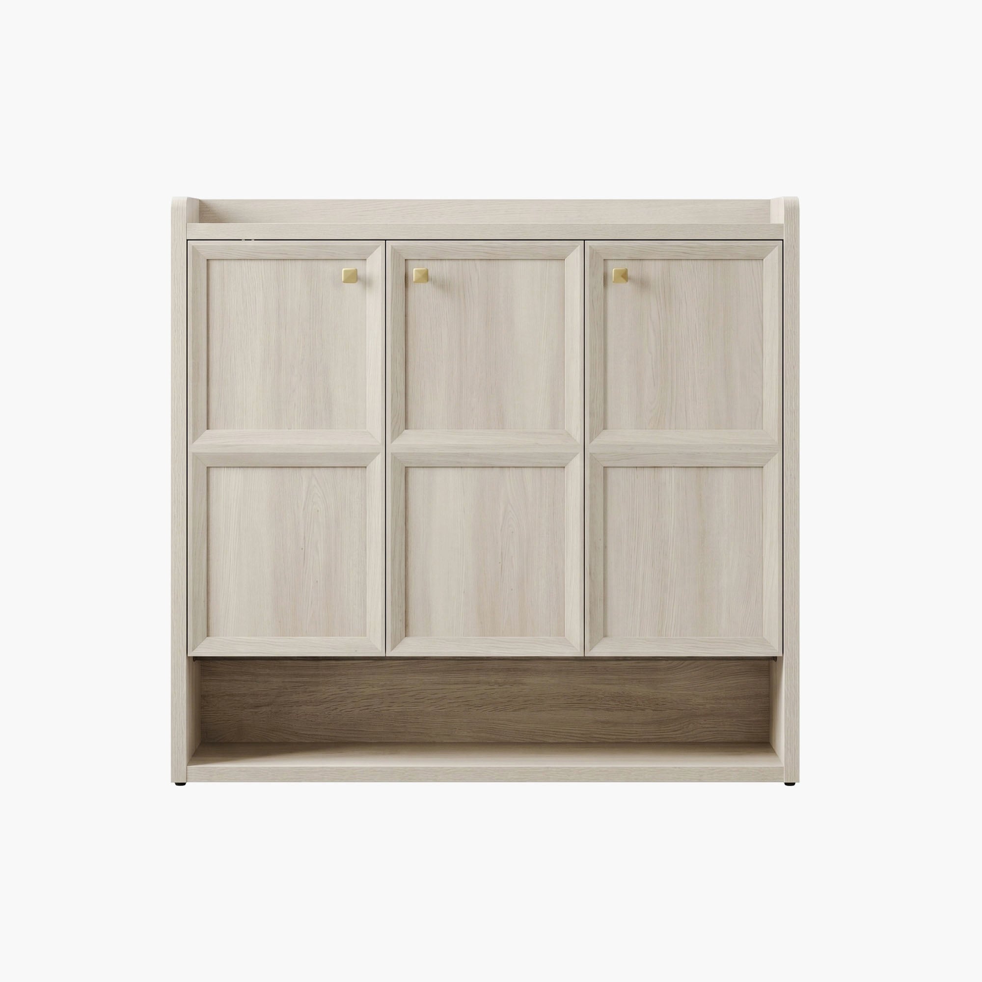Helio 3 Doors Shoe Cabinet, Holds 26 Pairs