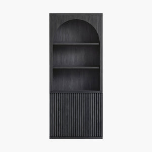 Stria 3-Tier Arched Bookcase, Fluted Style