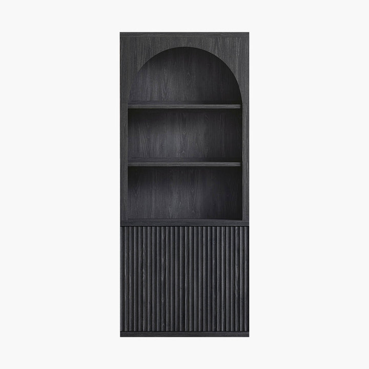 Stria 3-Tier Arched Bookcase, Fluted Style
