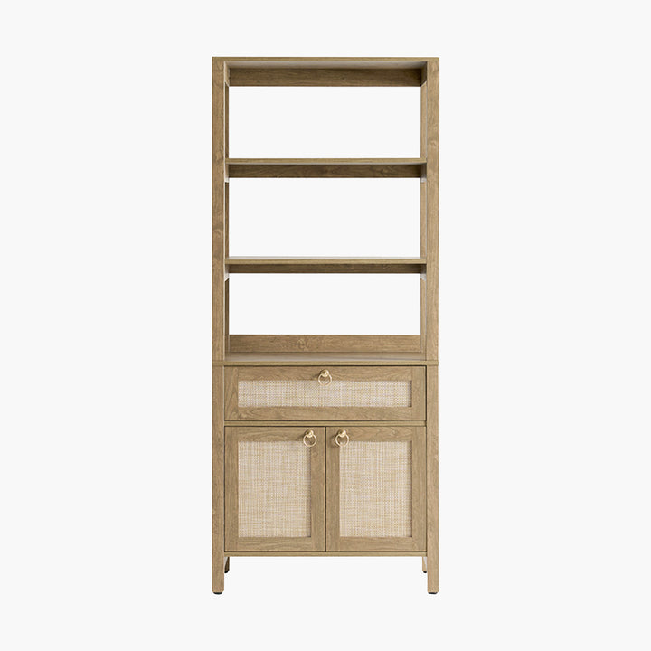 Terra 68.5Inch Bookshelf with Drawers