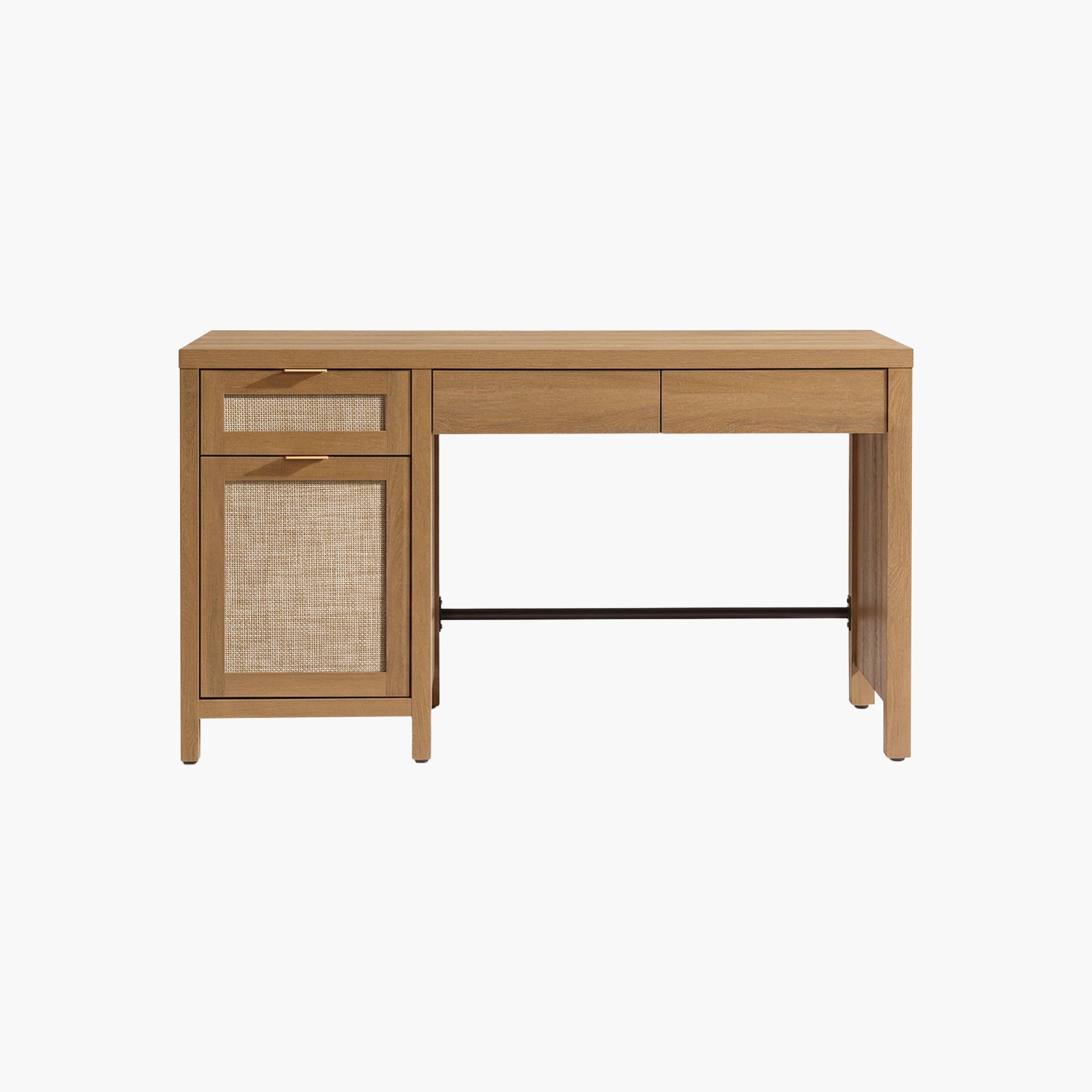 Savanna Rattan Computer Desk, 55-Inch Wide
