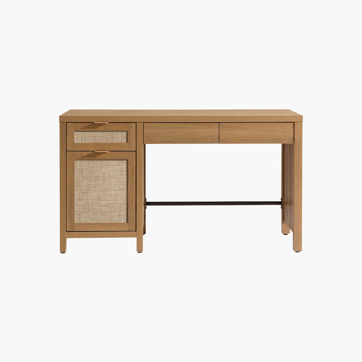 Savanna Rattan Computer Desk, 55-Inch Wide