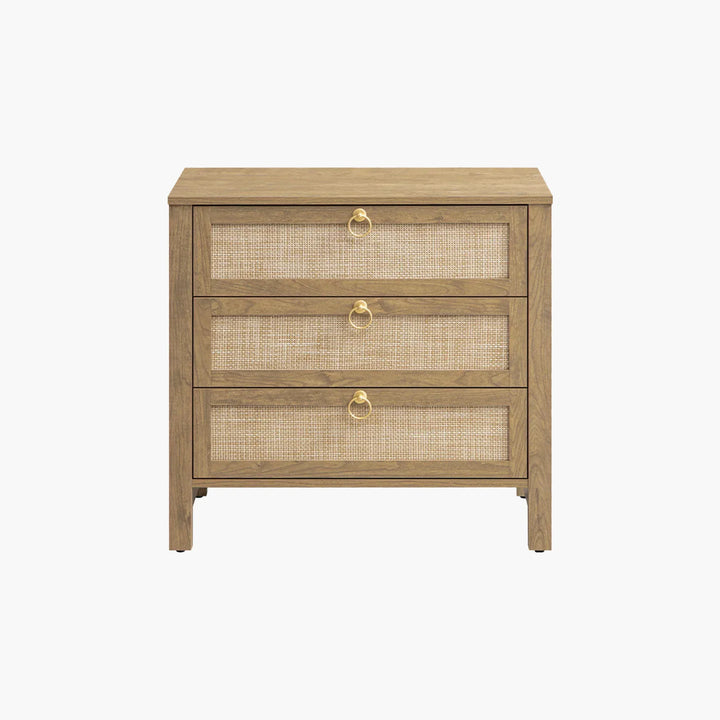 Terra Bedside Table, 3 Drawers