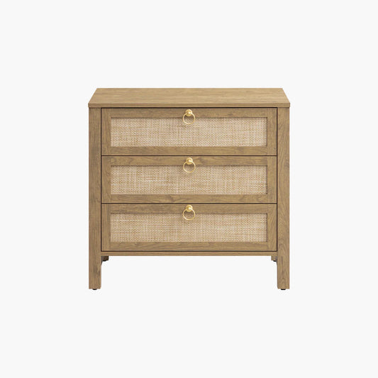 Terra Bedside Table, 3 Drawers