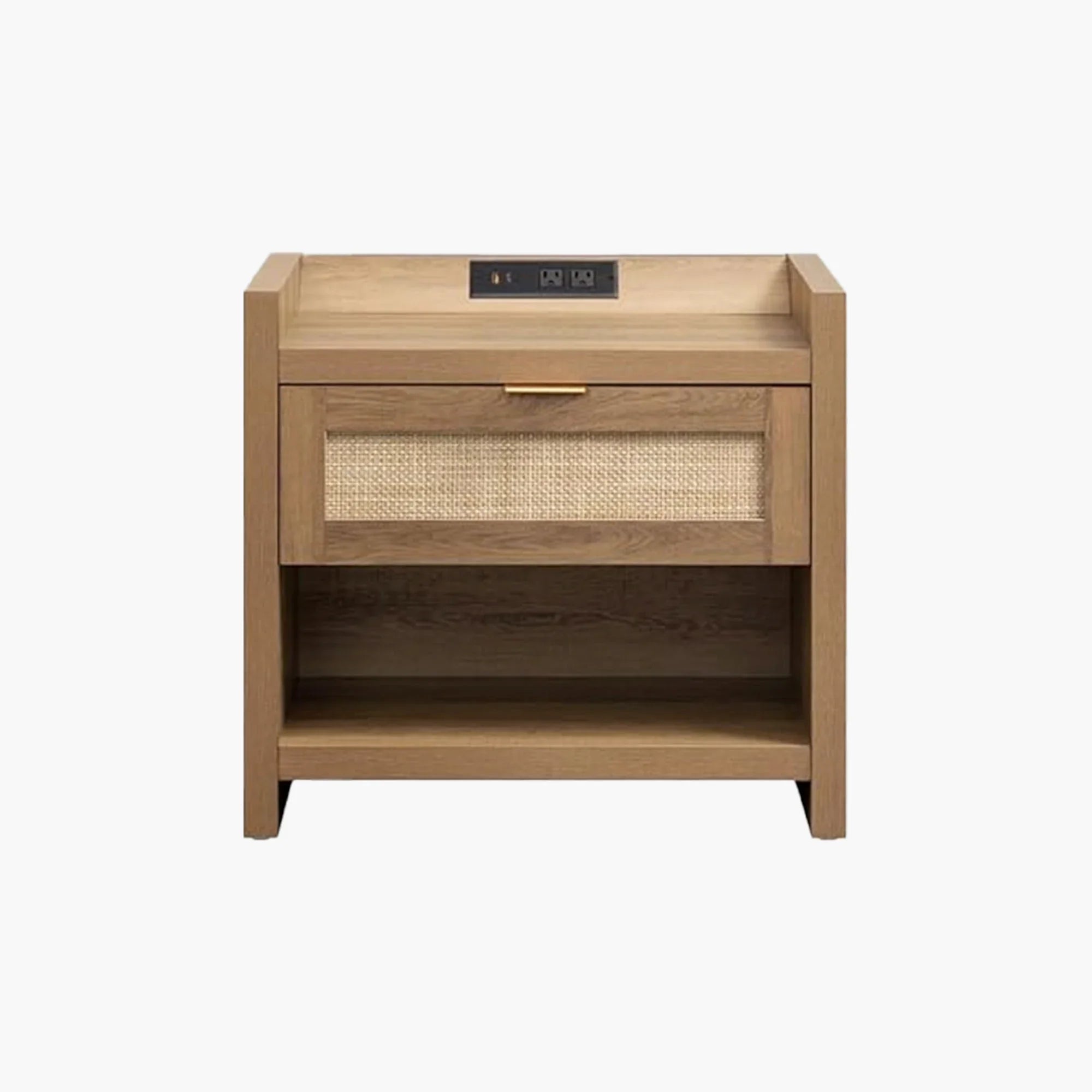 Savanna Rattan Nightstand with Drawer