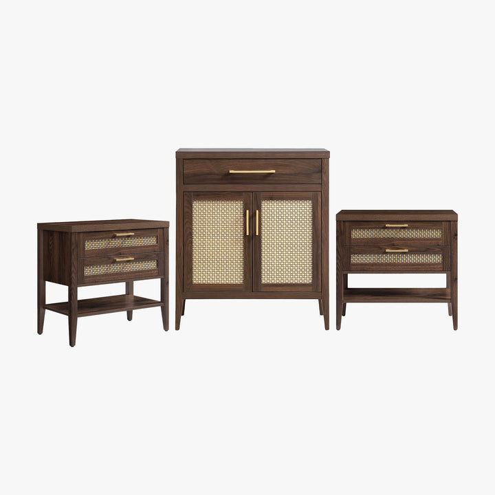 Andy Sideboard and 2-Drawers Nightstand Set