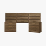 Crescent Modular Dresser and Nightstands Set, 26.6-Inch Tall