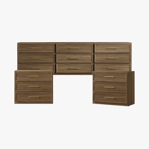 Crescent Modular Dresser and Nightstands Set, 26.6-Inch Tall