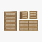 Zura Modular Rattan Dressers and Nightstands Set